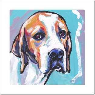 English Pointer Dog Bright colorful pop dog art Posters and Art